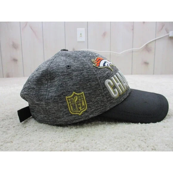 Denver Broncos Hat Cap Strap Back Gray Super Bowl Champions Football New Era Men - Picture 7 of 10